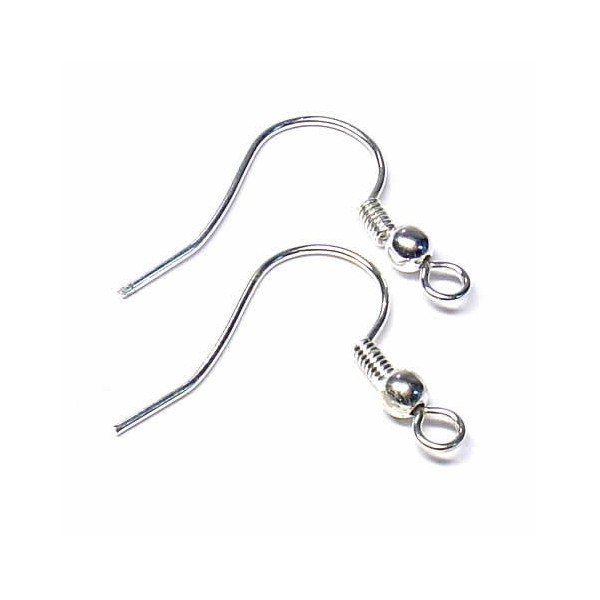 Hook Earrings, colour silver, 4 pces