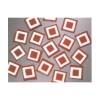 Matrix Mosaic, red, squares, 10x10x2mm