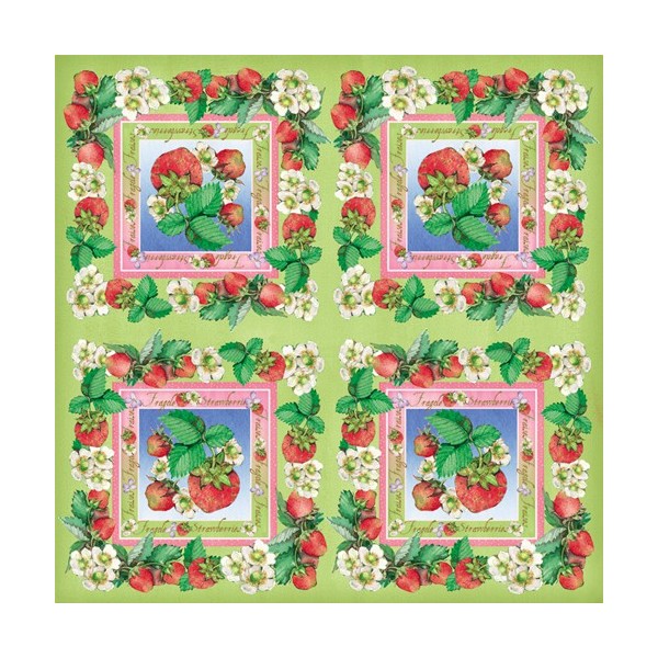 Napkins Strawberry, 12 pces