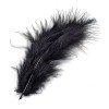 Marabu feathers black, 15 pcs, 10cm