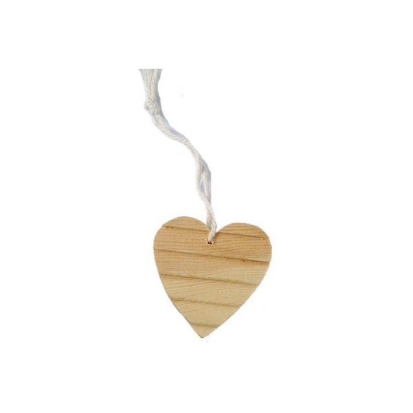 Wooden heart natural 5cm