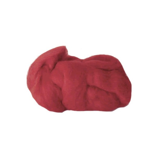 Sheep wool, dark red