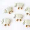 Moutons en feutrine, 32mm, 3 pces