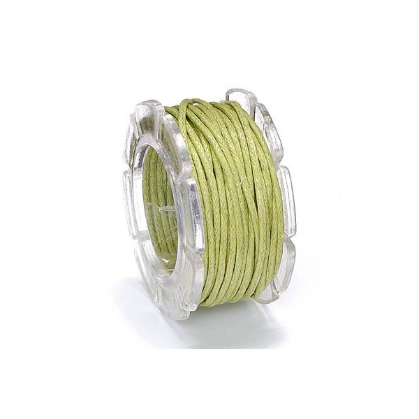 Cordón encerado, Ø1mm- 5m, verde