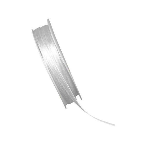 Satin ribbon, white, 3mm/10m