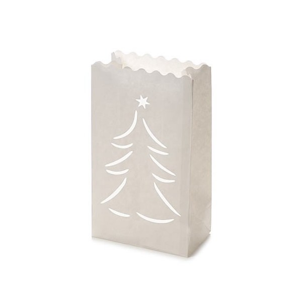 Lanterne papier Luminaria Sapin, 10 pces, 26,5 x 15,5 x 9 cm