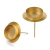 Metall-Teelichthalter, gold, 2 Stk