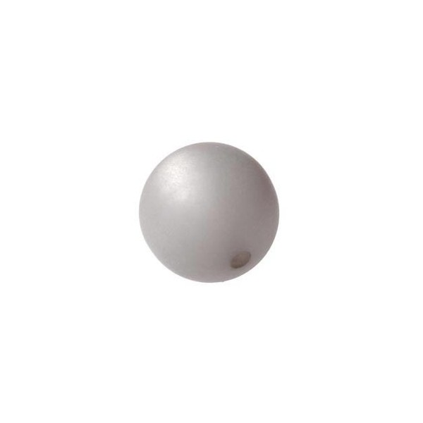 Polaris 16mm round, frosted grey, 5 pcs