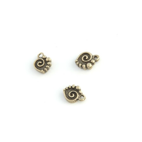 Hanging spiral bronce, 12mm, 5 pces