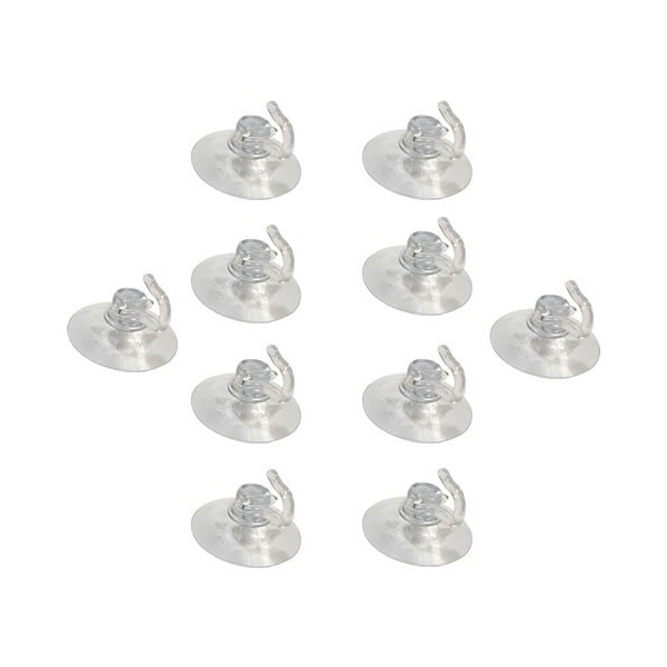 Suction cup 22mm with hook, 10 pcs