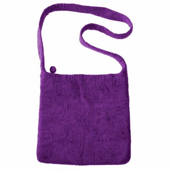 Felt shoulderbag, purple