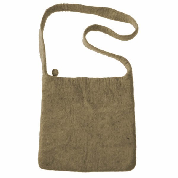 Bolsa de fieltro grande, marron claro