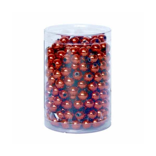 Perles de décoration, 8mm, 75g, marron