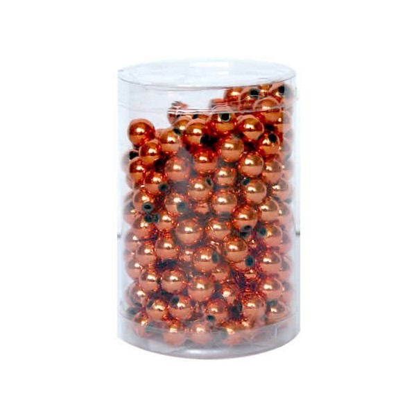 Decoration beads, 8mm, 75g, copper