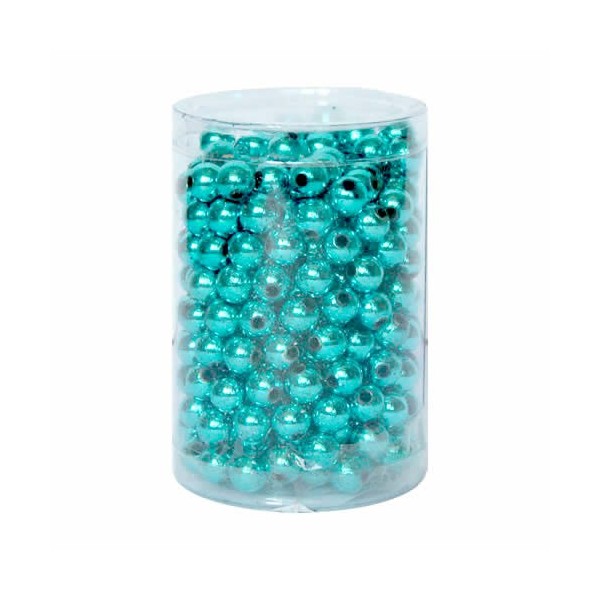 Decoration beads, 8mm, 75g, turquese