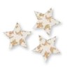Estrellas de fieltro, blanco-oro, 5.5cm, 12 unidades