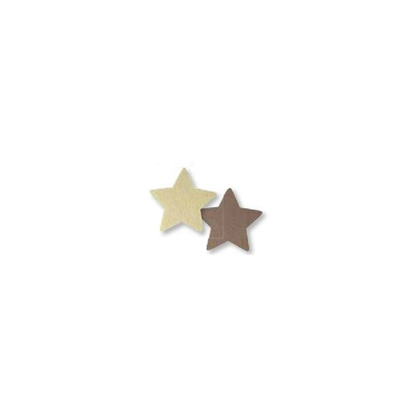 Estrella de fieltro, marrón, 10x0.4cm, 4 pzas