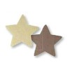 Felt star brown 10x0.4cm, 4 pcs