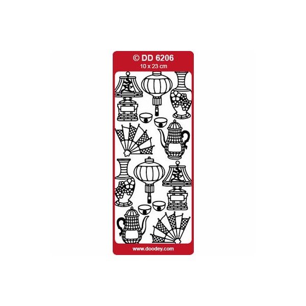 Peel-off Stickers Oriental Designs silber