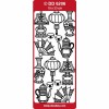 Peel-off Stickers Oriental Designs silber