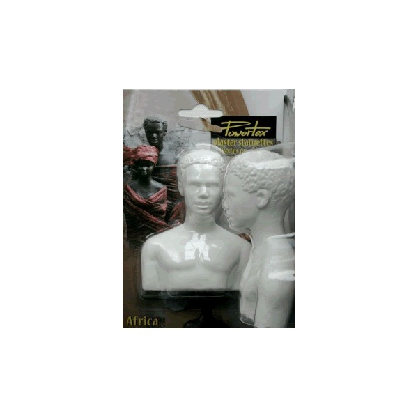 Figura de yeso, hombre africano, 10cm