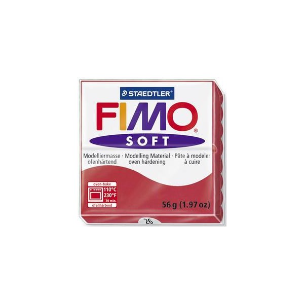 FIMO soft cherry red