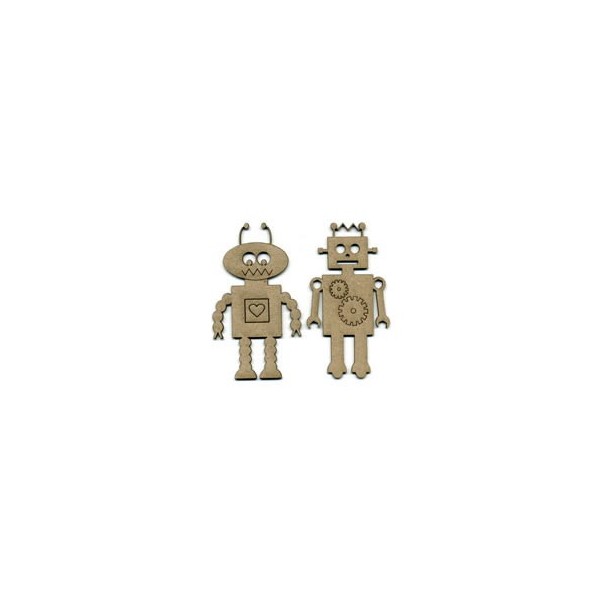 Robots, 2 pcs, 9.5x5cm