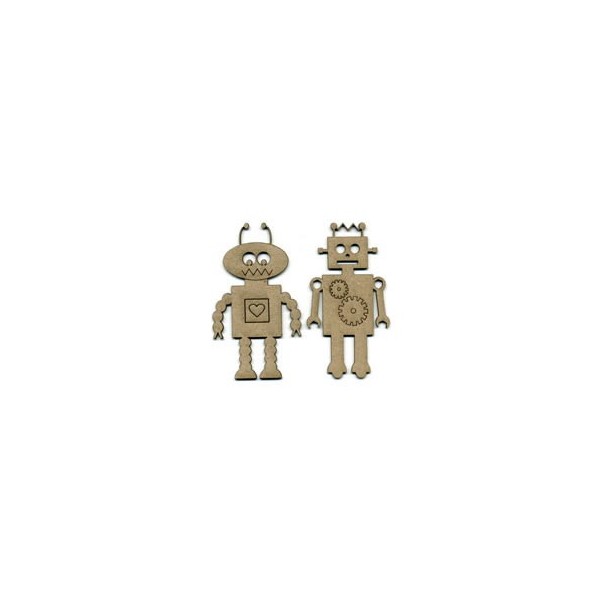 Robots, 2 pzas, 9.5x5cm