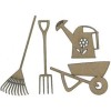Garten Werkzeuge, 4 Stk, 5-11.5x2-9cm