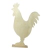 Grand coq en bois, naturel, 25cm