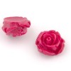 Resin roses, 15mm, pink, 5 pcs