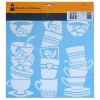 Plantilla Lovely Cups 33x33cm