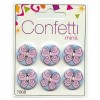 Boutons Confetti Minis - Butterfly, 6 pcs