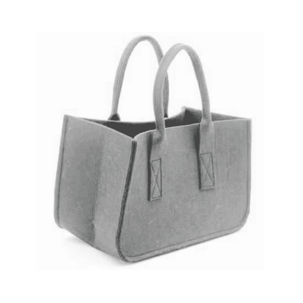 Felt bag, grey 38x20x24cm