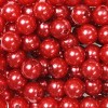 Decoration beads, 8mm, 75g, red