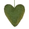 Filz Herz grün 9x10x3cm