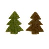 Abetos de fieltro bicolor marron/verde, 6.5cm, 10 unidades