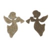 Angel de fieltro bicolor marron/gris, 8cm, 10 unidades