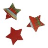 Stars red/green, 3.7cm, 8 pcs