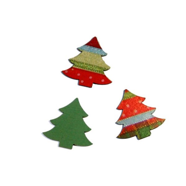 Tannenbaum rot/grün, 3.7cm, 8 Stk