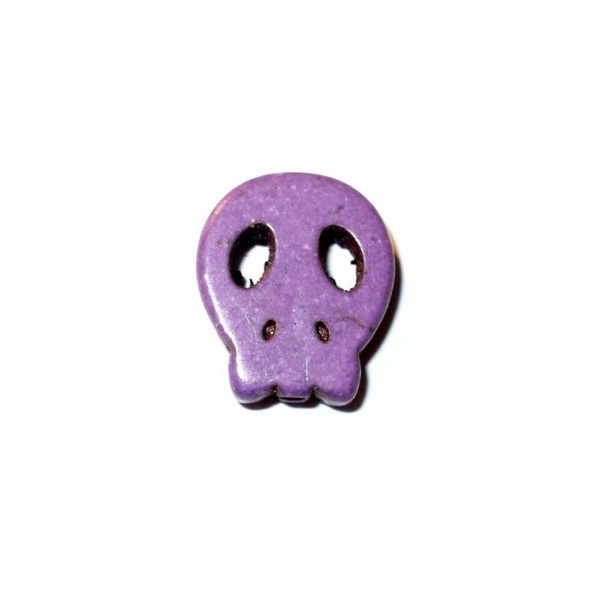 Colgante cráneo, violeta, 15x13mm, 4 pzas