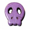 Colgante cráneo, violeta, 15x13mm, 4 pzas