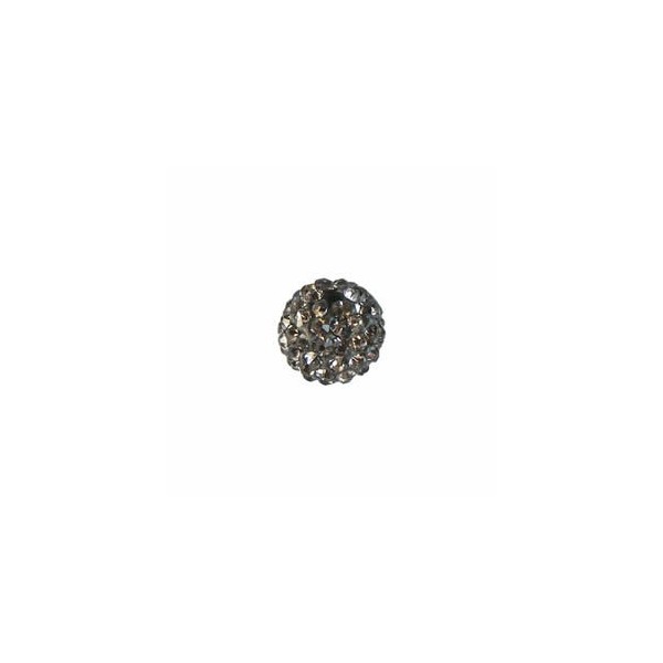 Shamballa Style Perlen, 10mm, black diamond, 4 Stk