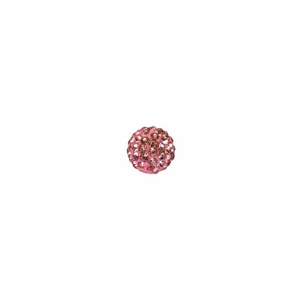 Bolas cristalinas de Shamballa, 10mm, rosa claro, 4 pzas