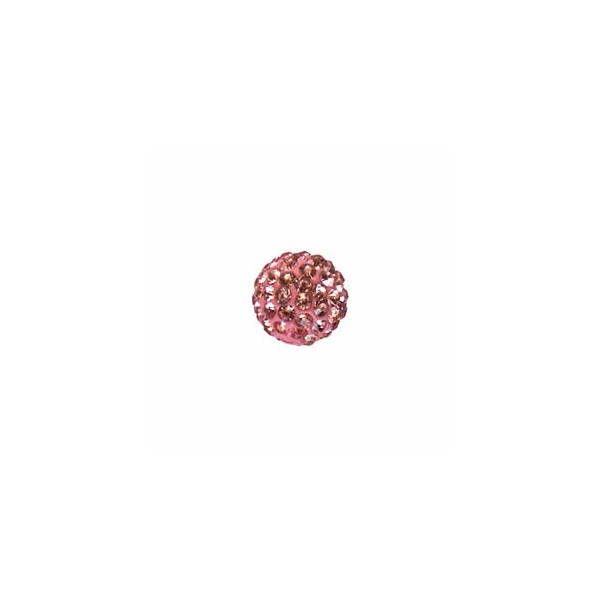 Shamballa Style Perlen, 10mm, hellrosa, 4 Stk