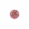 Bolas cristalinas de Shamballa, 10mm, rosa claro, 4 pzas