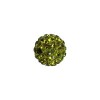 Shamballa Style Perlen, 10mm, oliv, 4 Stk