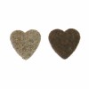Bicolor Felt hearts brown/grey, 3.5cm, 14 pcs