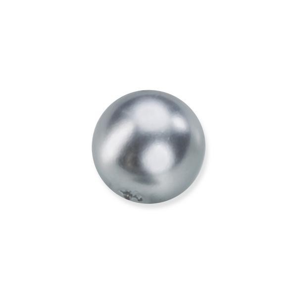Perles cirées, 8mm, gris argenté, 25 pcs