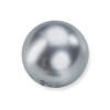 Perles cirées, 8mm, gris argenté, 25 pcs